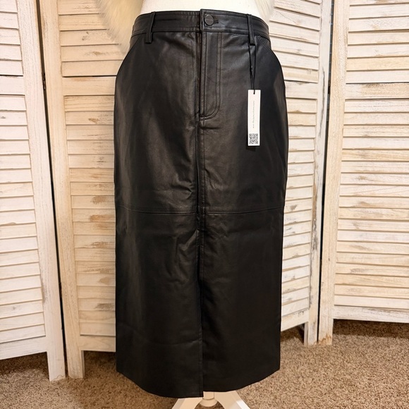Sanctuary Dresses & Skirts - Sanctuary Faux Leather Midi Black Pencil Skirt